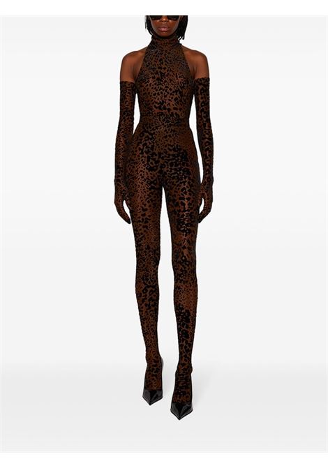 Brown leopard-print bodysuit Alex perry - women ALEX PERRY | BY040TBCC